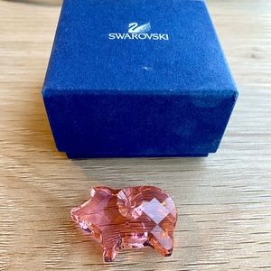 Swarovski Pig necklace with ribbon